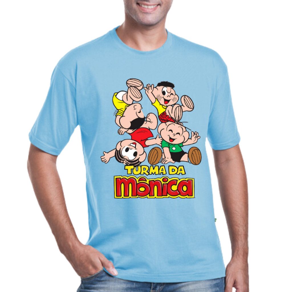 Camisa Turma da Mônica 100% Algodão - Envio Imediato