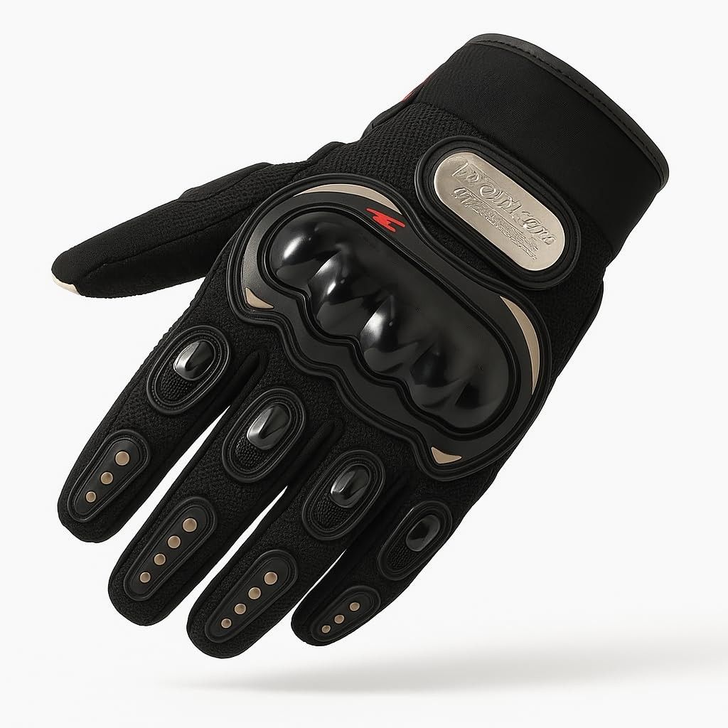 Luva Premium VARENZIA Blackout: Proteção Anti Impacto e Conforto Térmico para Motociclistas