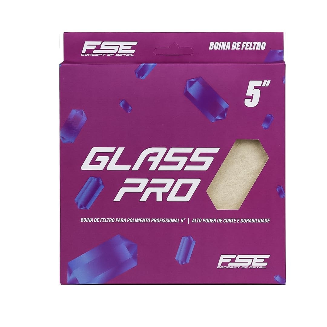 Boina de Feltro Glass Pro 5'' - Polimento Impecável para Vidros