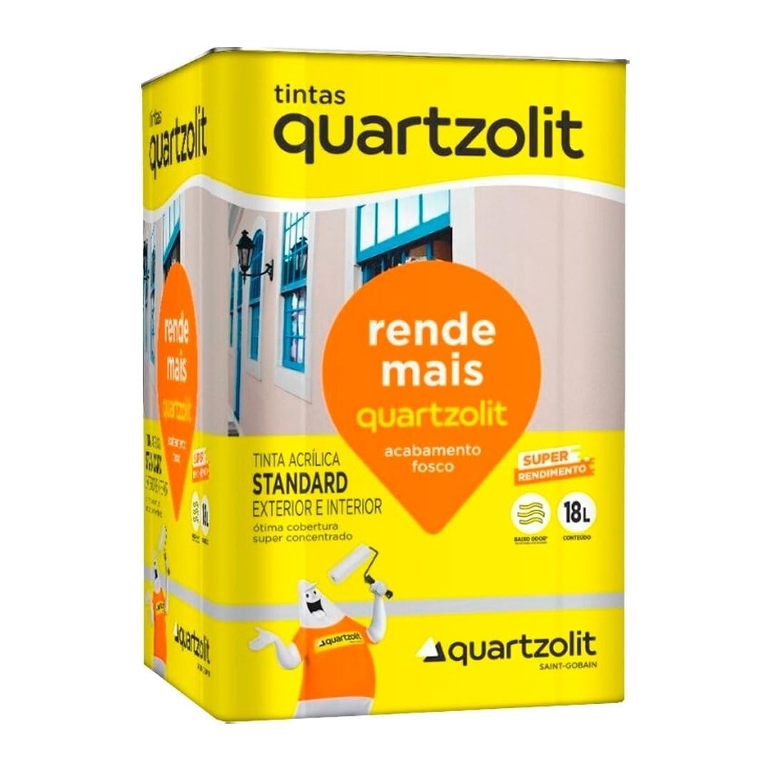 Kit Tinta Quartzolit Marfim 18L + Desempenadeira Profissional: Acabamento Impecável e Alta Cobertura