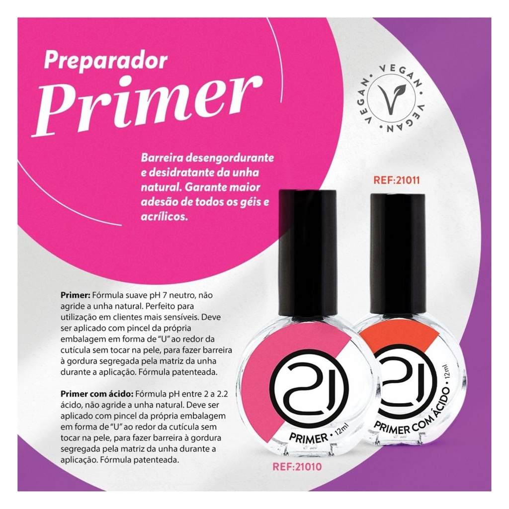 Primer Nails 21: Aderência Impecável!