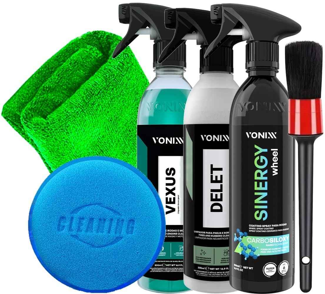 Kit Detalhamento Essencial Sinergy, Delet e Vexus: Brilho Impecável!