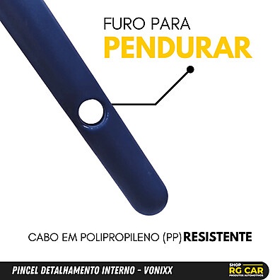 Pincel Detalhamento Vonixx: Limpeza Interna Impecável