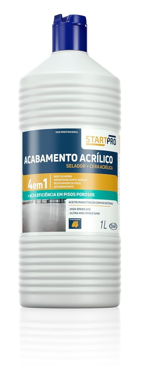Acabamento Acrílico 4 em 1 - 1 Litro | Impermeabilizante, Antiderrapante e Restaurador de Pisos