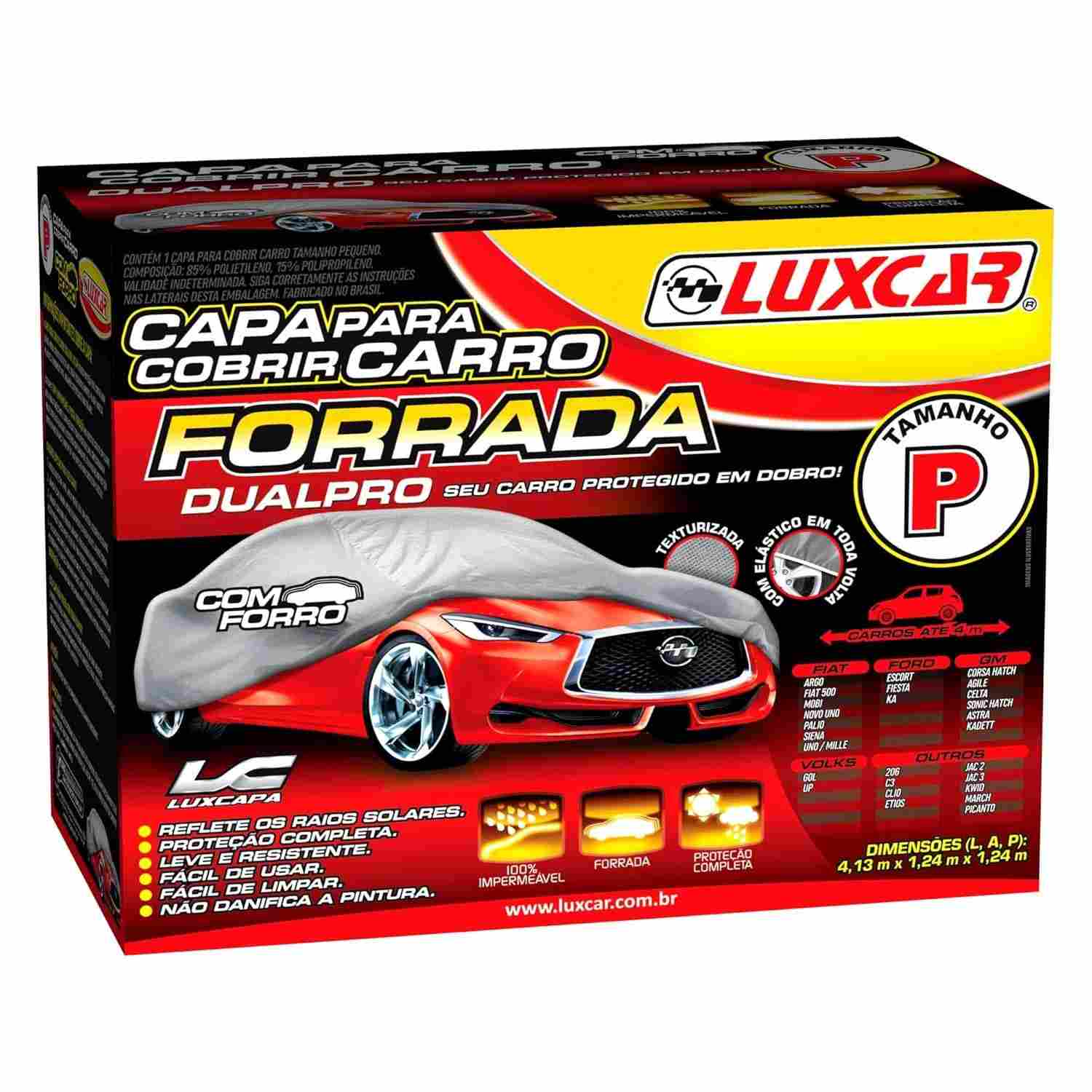 Capa Automotiva Dualpro Luxcar: Proteção Impermeável e Anti-Risco para Seu Carro Pequeno