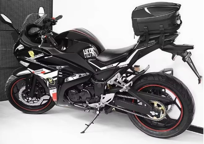 Baú Mochila Moto Baslu 21L: Impermeável, Porta Capacete e Ideal para Viagens!