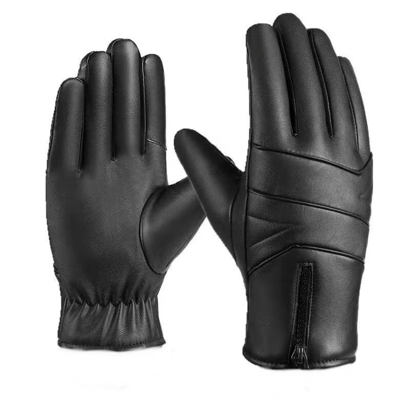 Luva Motoqueiro Premium Impermeável: Proteção Total Contra Frio e Chuva | Estilo Couro Retro