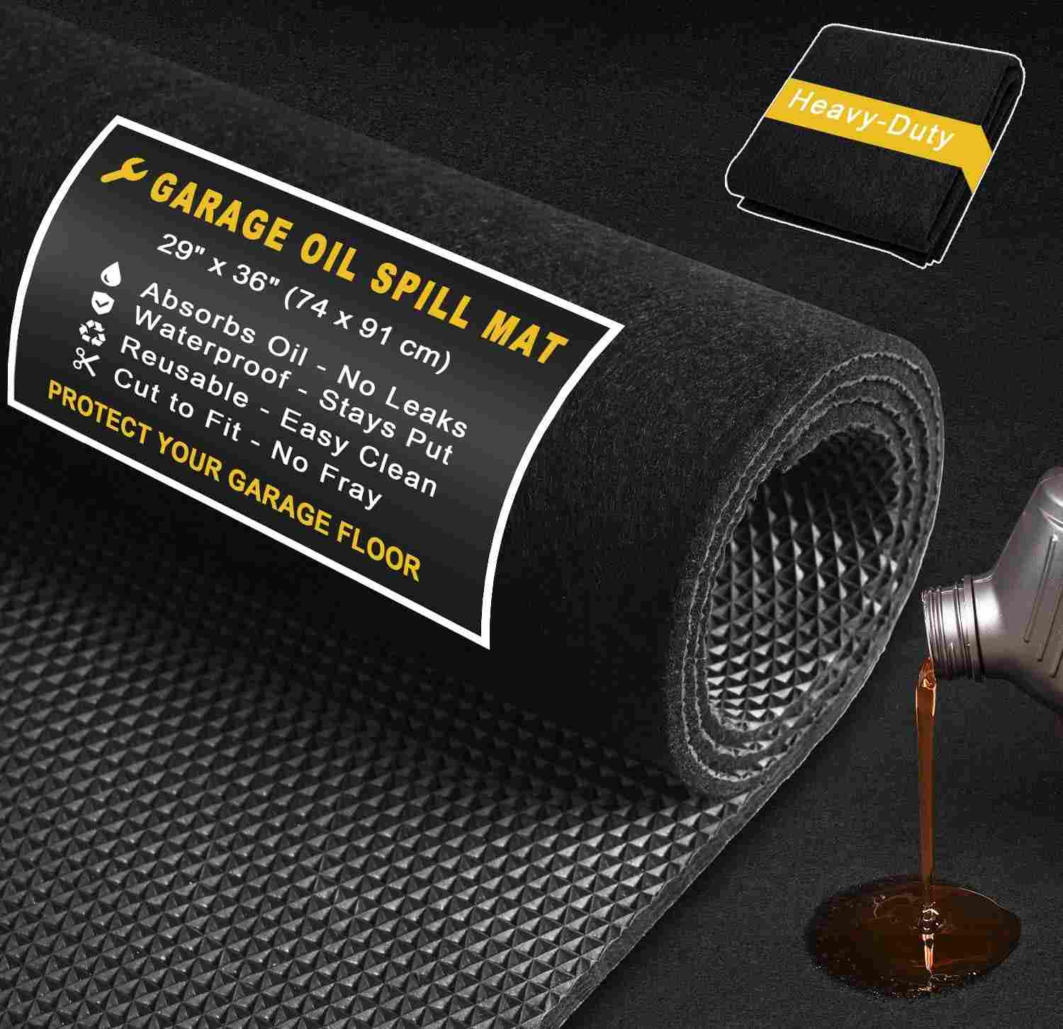 Golener Tapete de Garagem Premium: Proteção Absorvente e Impermeável Contra Óleo e Líquidos