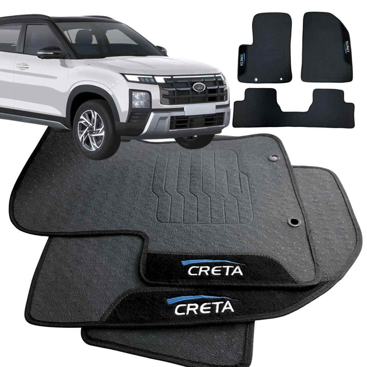 Jogo de Tapete Borracha Personalizado para Hyundai Creta 2022-2026: Proteção e Estilo Impermeável