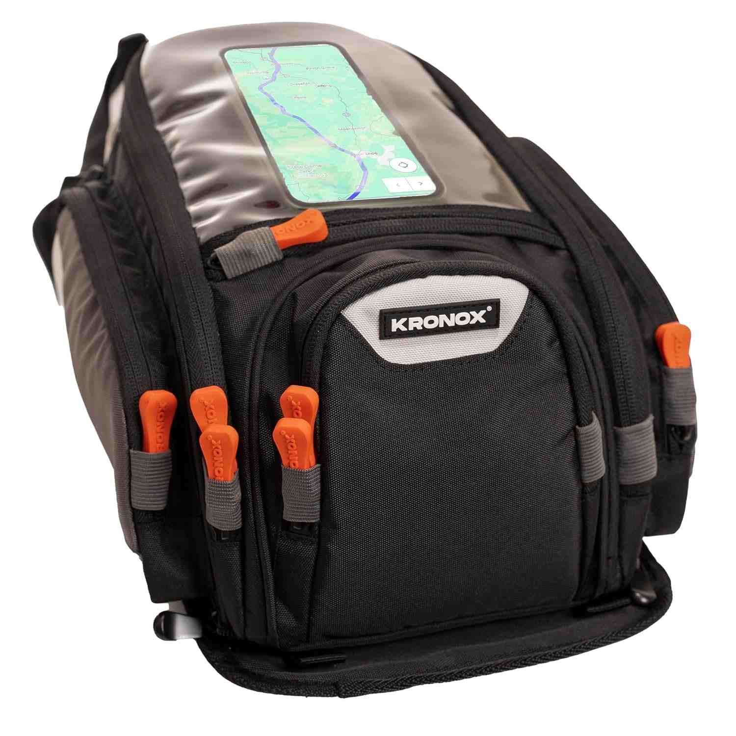 Bolsa de Tanque KRONOX Ridgecrest: Universal, Impermeável e com GPS para Motos Honda, Yamaha, Kawasaki, Harley