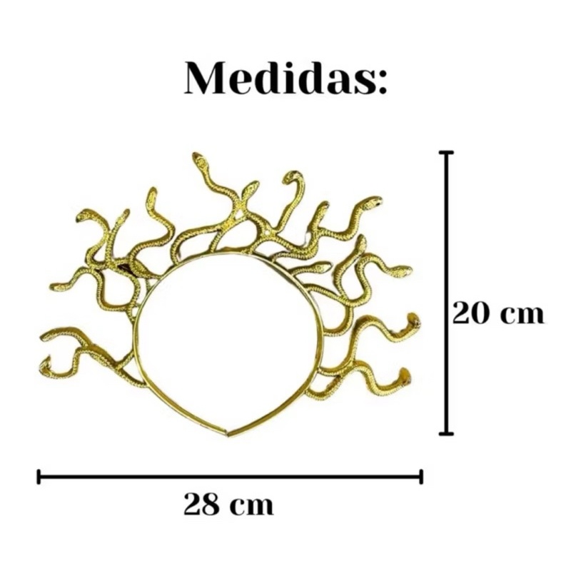 Tiara Medusa: Dourada e Imponente!