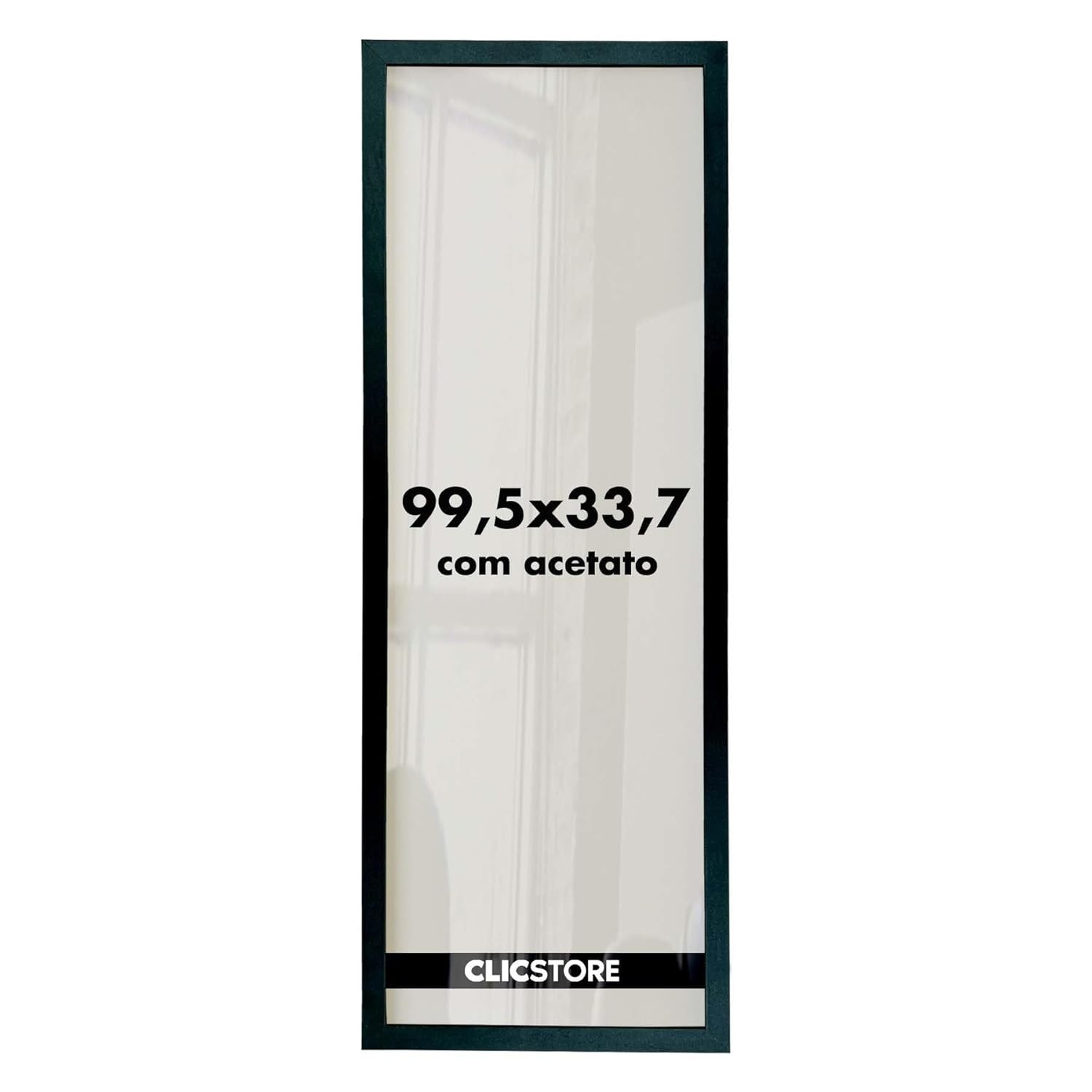 Moldura 99,5x33,7 cm em Madeira Reflorestada | Acetato Incolor | Ideal para Artes, Fotos e Decoração de Parede