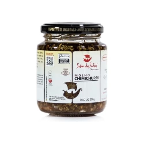 Sabor das Índias Molho Chimichurri, Churrasco, Sem Glúten, Vidro 200g