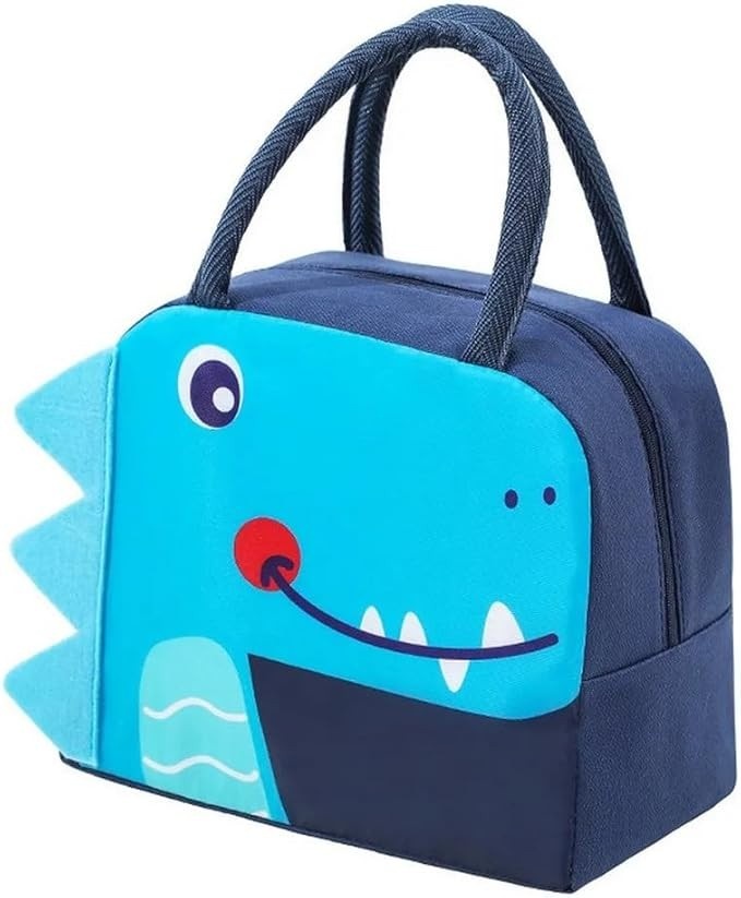 Lancheira Térmica Infantil com Desenhos de Animais 3D, 2,5L, Unissex, Ideal para Escola, Fecho com Zíper, bolso unico, as crianças adoram