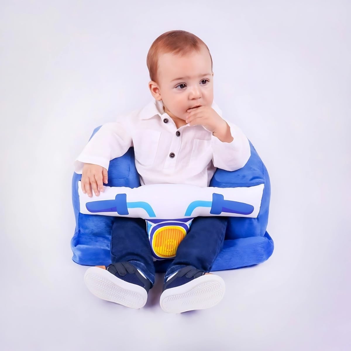 Assento Infantil Confortável com Design Adorável - Elefante Cinza | Apoio Ergonômico para Bebês de 3 a 6 Meses