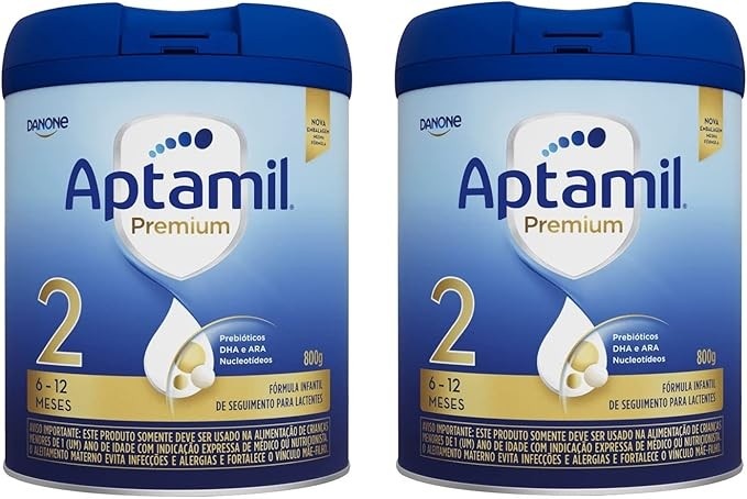 Kit Leite Po Aptamil 2 800g acima de 6 Meses Infantil Preço 2 latas