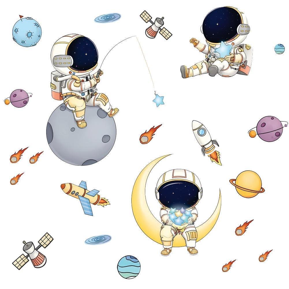 Adesivo Astronauta Infantil - Decoração Espacial para Quarto e Escola