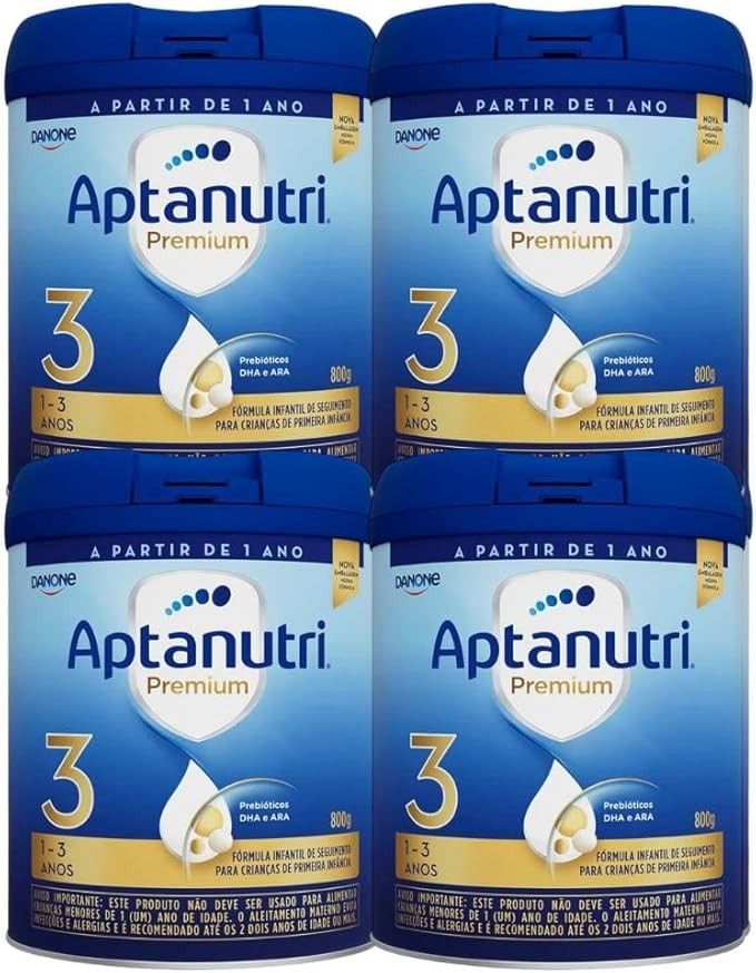 Fómula Infantil Aptanutri Premium 3 800g - Kit 4 latas