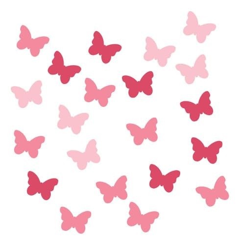 Adesivo de Parede Infantil 72 Borboletas Rosa - Decore o Quarto da Menina com Magia!