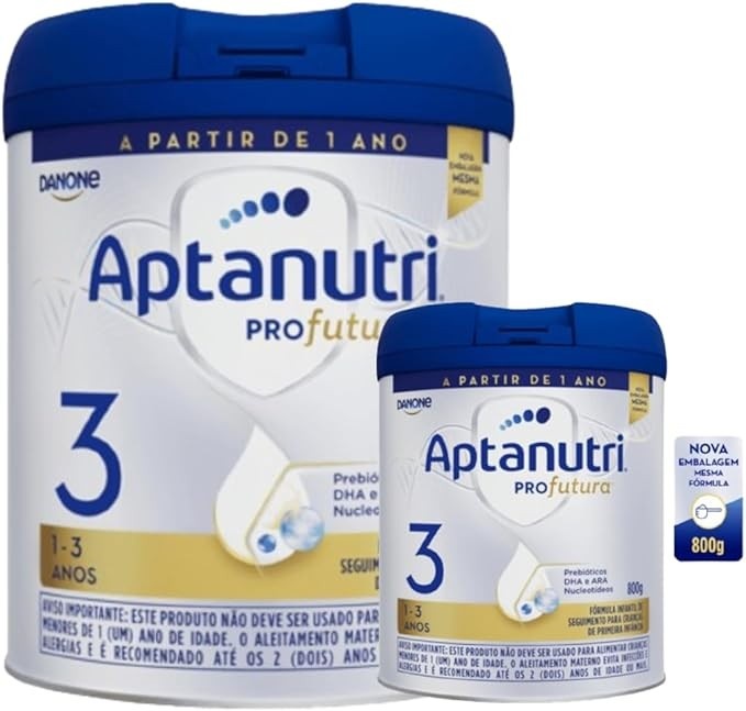 2 Latas- Aptanutri Profutura 3 Fórmula infantil em pó Danone -800 gr