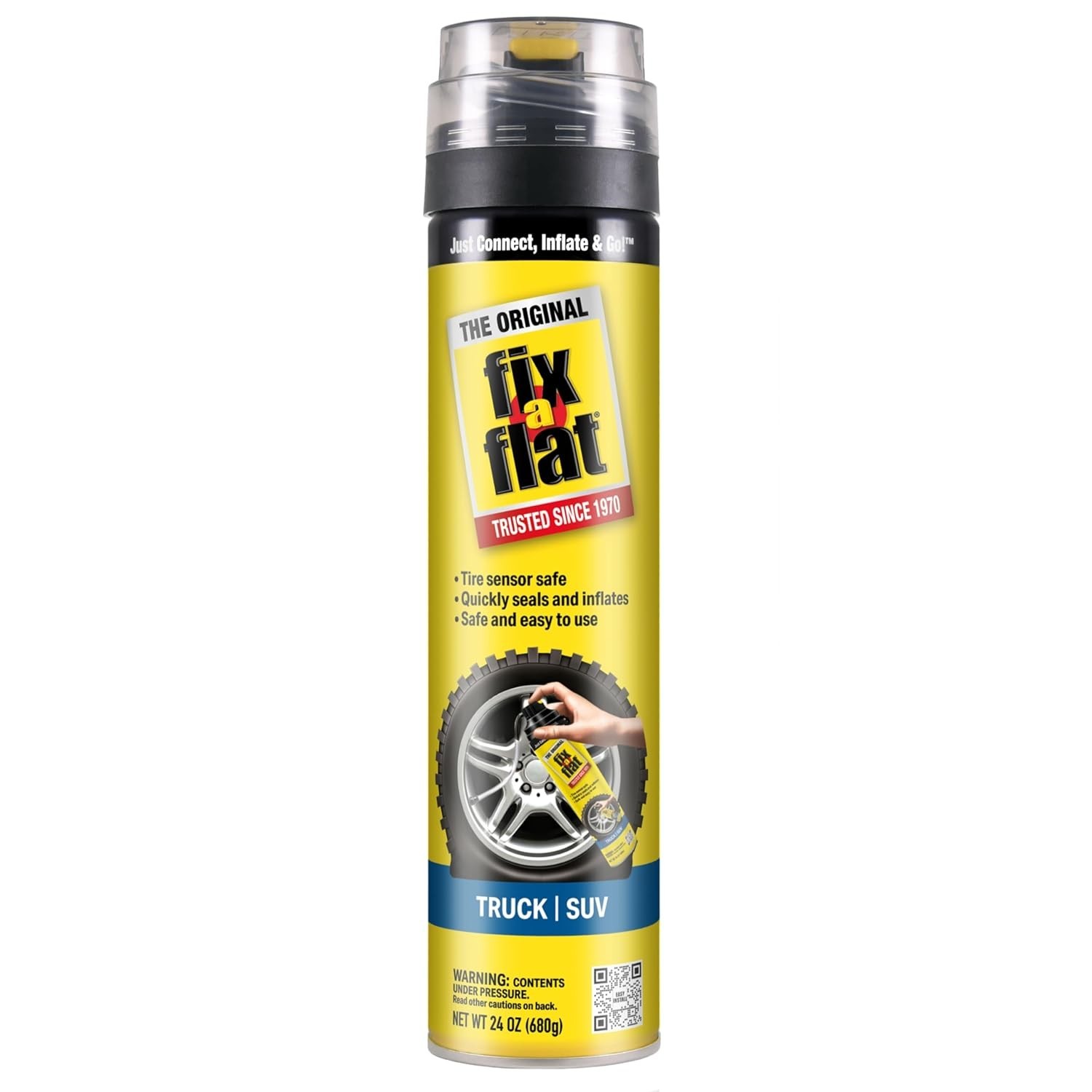 Fix-A-Flat S60369: Reparo e Inflador de Pneu para Emergências em Veículos Extragrandes