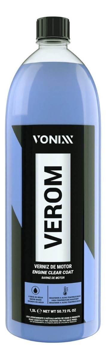 Verniz de Motor à Base de Água Verom - Resistente a Altas Temperaturas, Não Inflamável, 1,5L