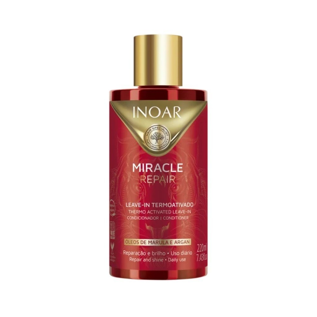 Inoar Leave-In Miracle Repair: Brilho Intenso e Cabelos Reparados