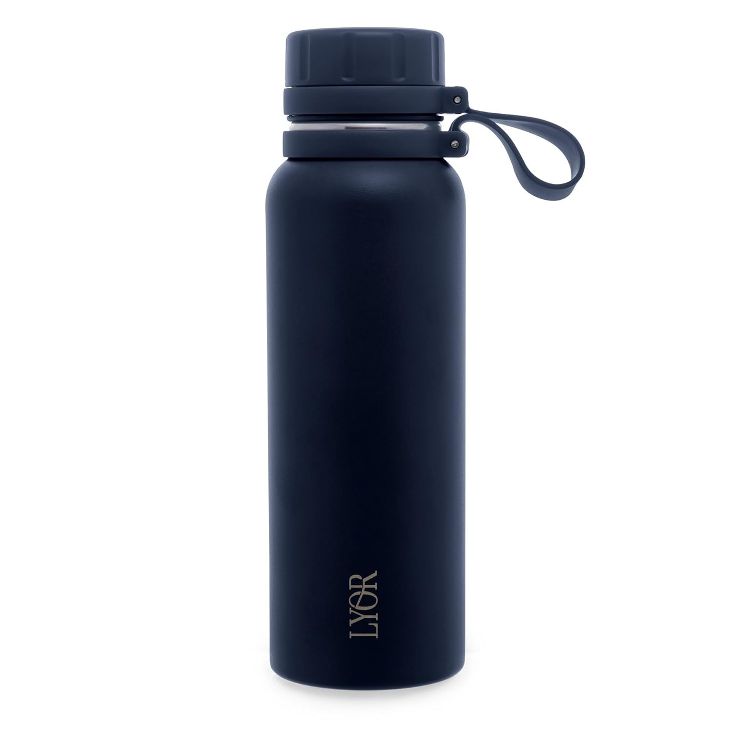 LYOR Explorer Azul 650ml - Garrafa Térmica de Aço Inox com Isolamento Avançado