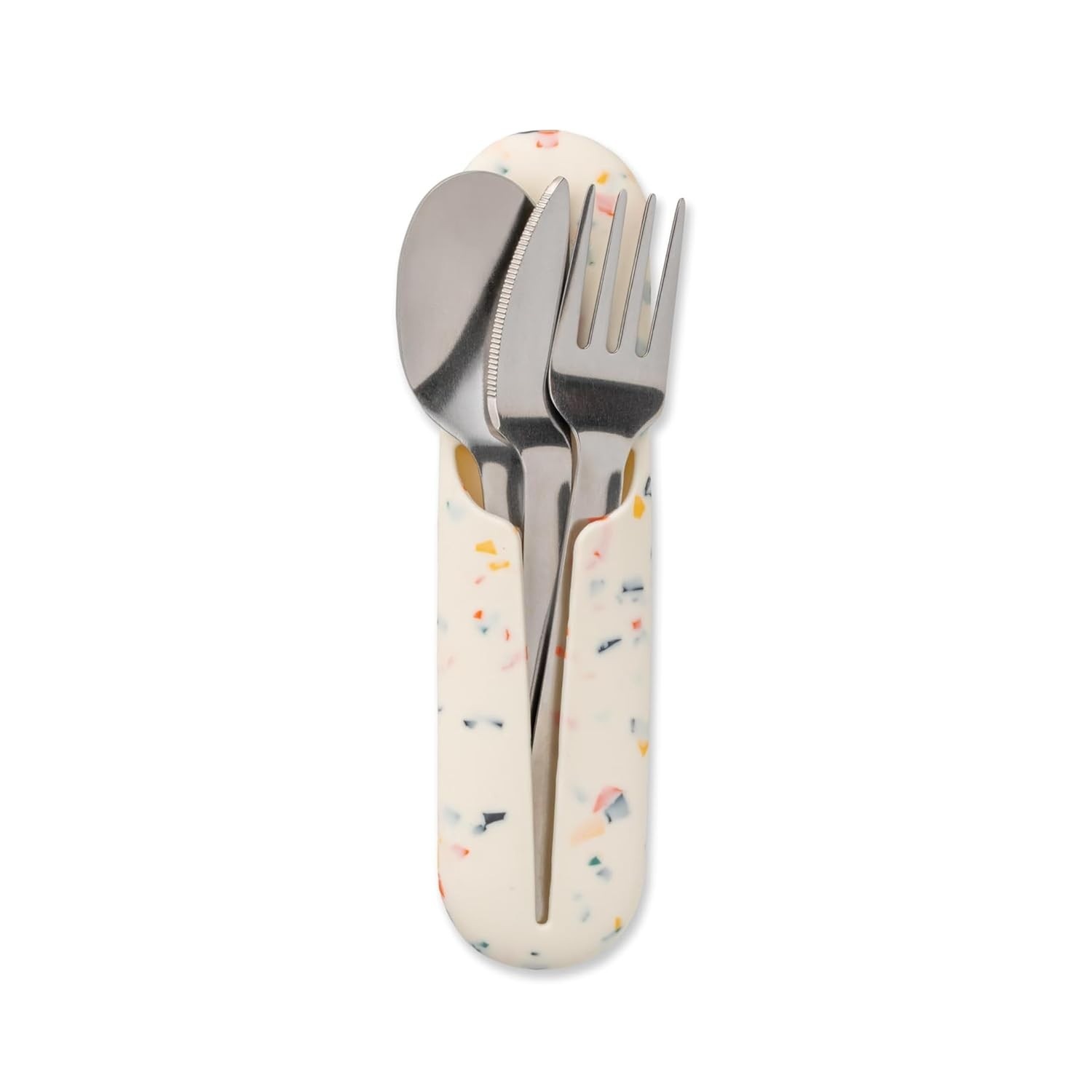 Conjunto de Talheres Portáteis em Aço Inoxidável com Estojo Silicone - W&P Porter