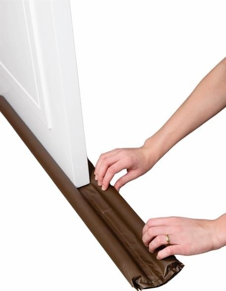 Kit 2 Protetores de Porta 100cm Marrom: Adeus Insetos, Poeira e Ruído!
