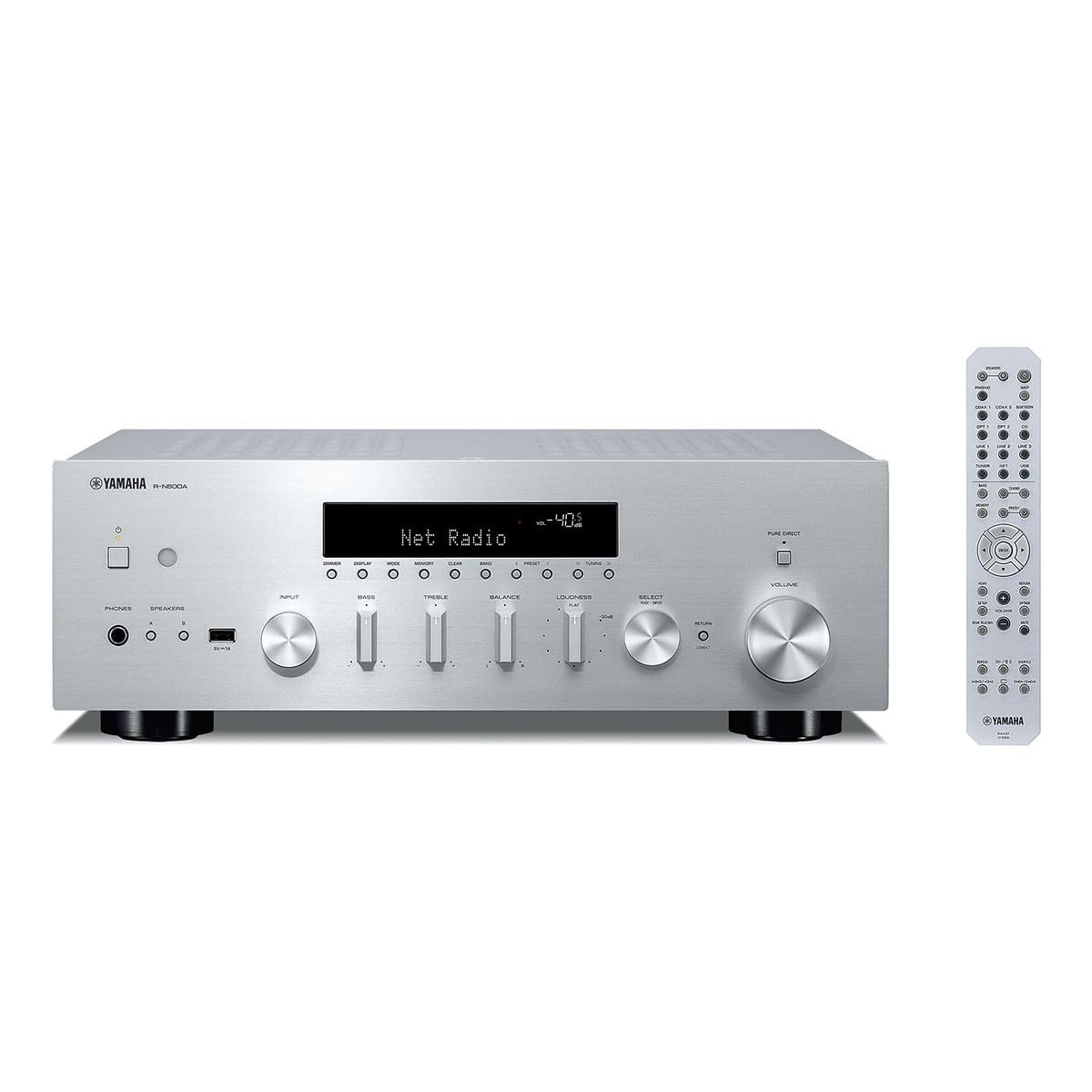 Receptor de Rede Hi-Fi R-N600A Prata: Streaming, Phono e DAC Integrado para Som Imersivo