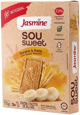 Jasmine Sou Sweet Banana e Aveia com Açúcar Mascavo Integral 75g