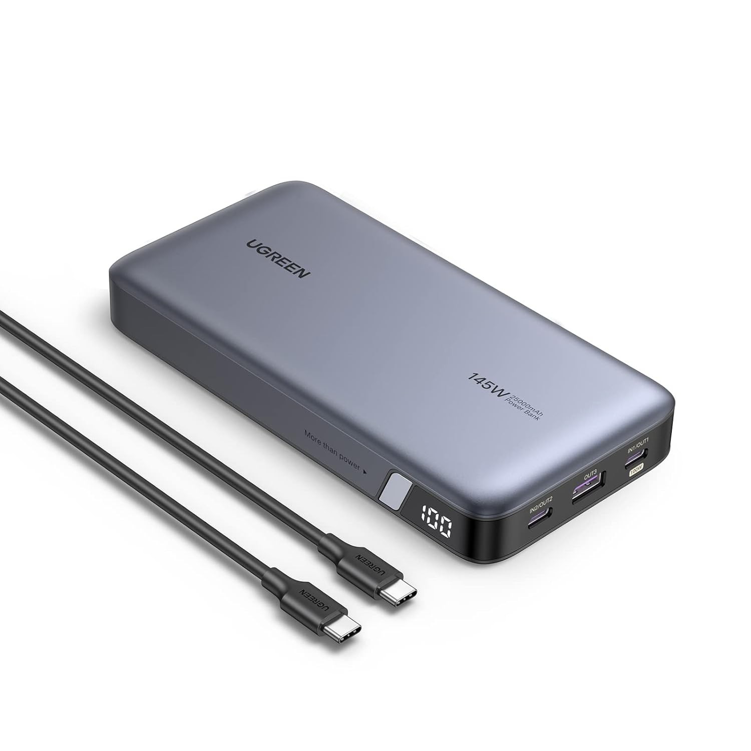 UGREEN Power Bank 25000mAh 145W Nexode: Carregamento Rápido e Inteligente para Seus Dispositivos