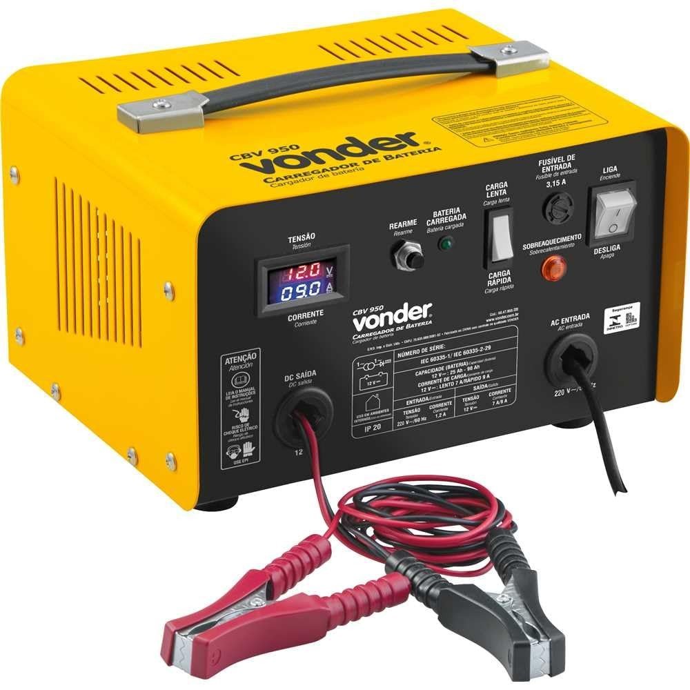 Carregador de Bateria Vonder CBV 950 - Carga Rápida e Inteligente 220V