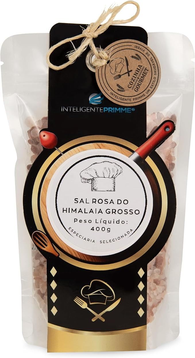 Inteligente Primme Sal Rosa do Himalaia Grosso, 400g, Grãos Grandes