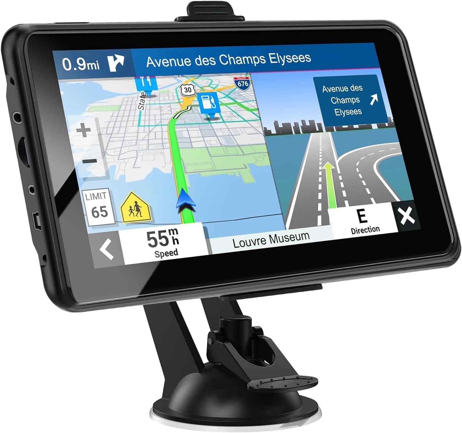 GPS para Caminhão e Veículos Comerciais: Navegação Inteligente 7" com Mapas Atualizados