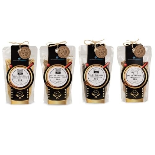 Kit Sal de Parrilla Aromático Inteligente Primme, 4 Sabores BBQ, 1,6 kg Total