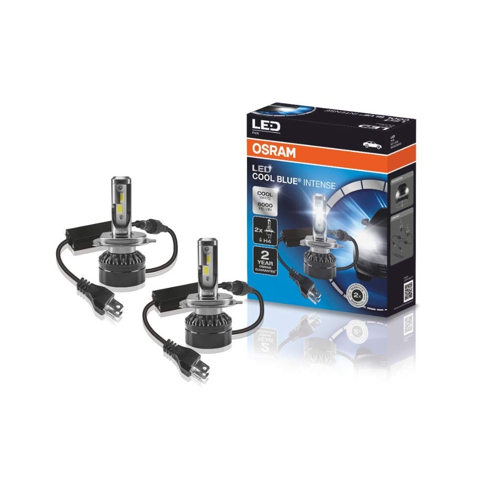 Lâmpada LED H4 Osram Cool Blue Intense 6000K: Iluminação Branca e Potente para Seu Carro