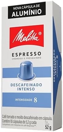 Melitta Capsula Descafeinado Intenso - Intensidade 8 - Compativel Nespresso