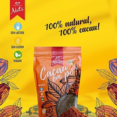 Cacau 100% Puro Empório Nuts: Sabor Intenso 200g