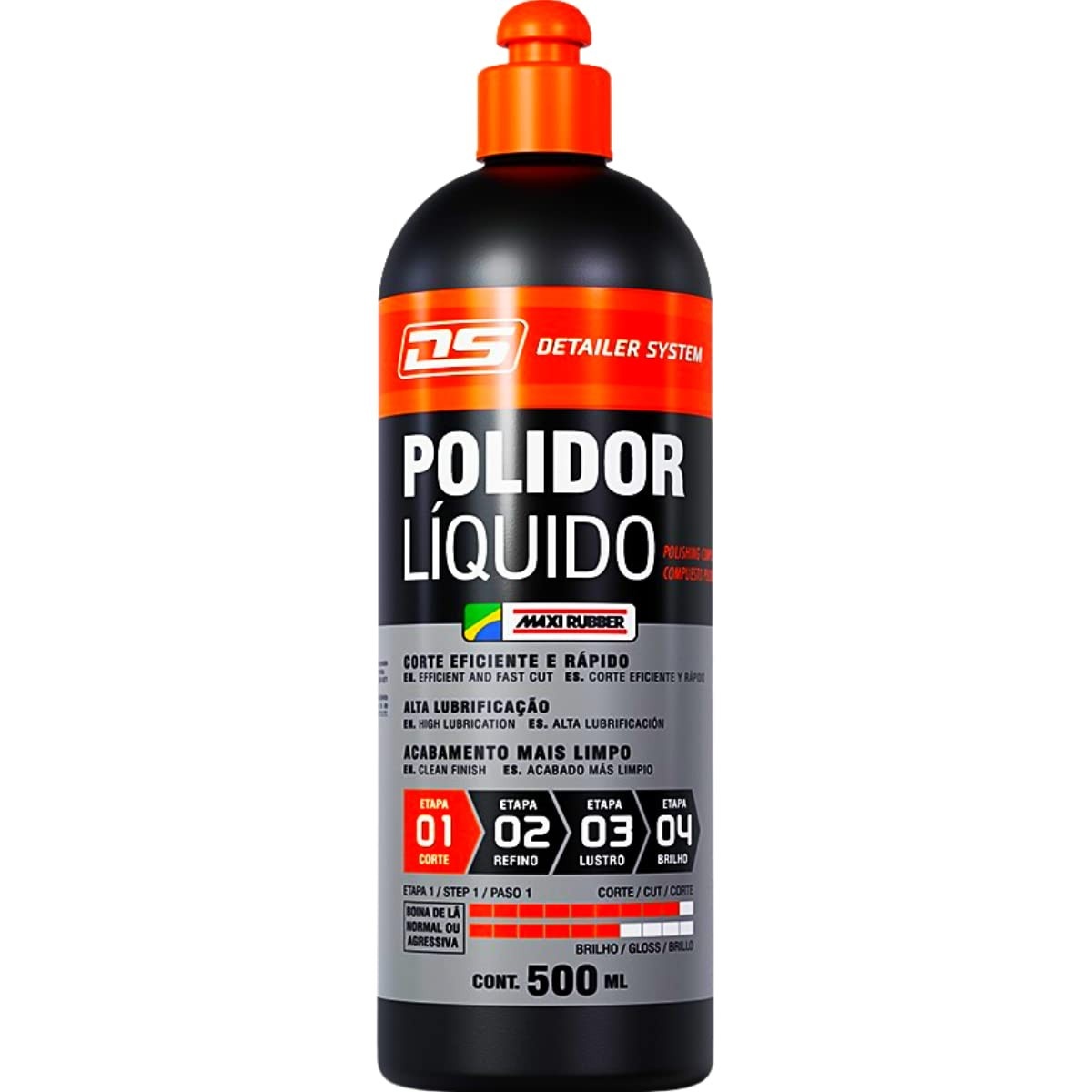 Polidor Líquido Maxi 500ml: Corte Rápido e Brilho Intenso para Seu Carro