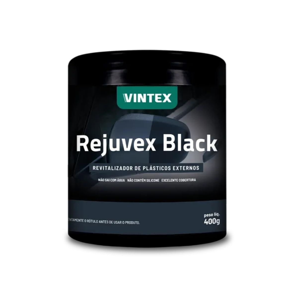 Rejuvex Black 400g: Revitalizador de Plásticos Automotivos para Brilho Intenso e Duradouro