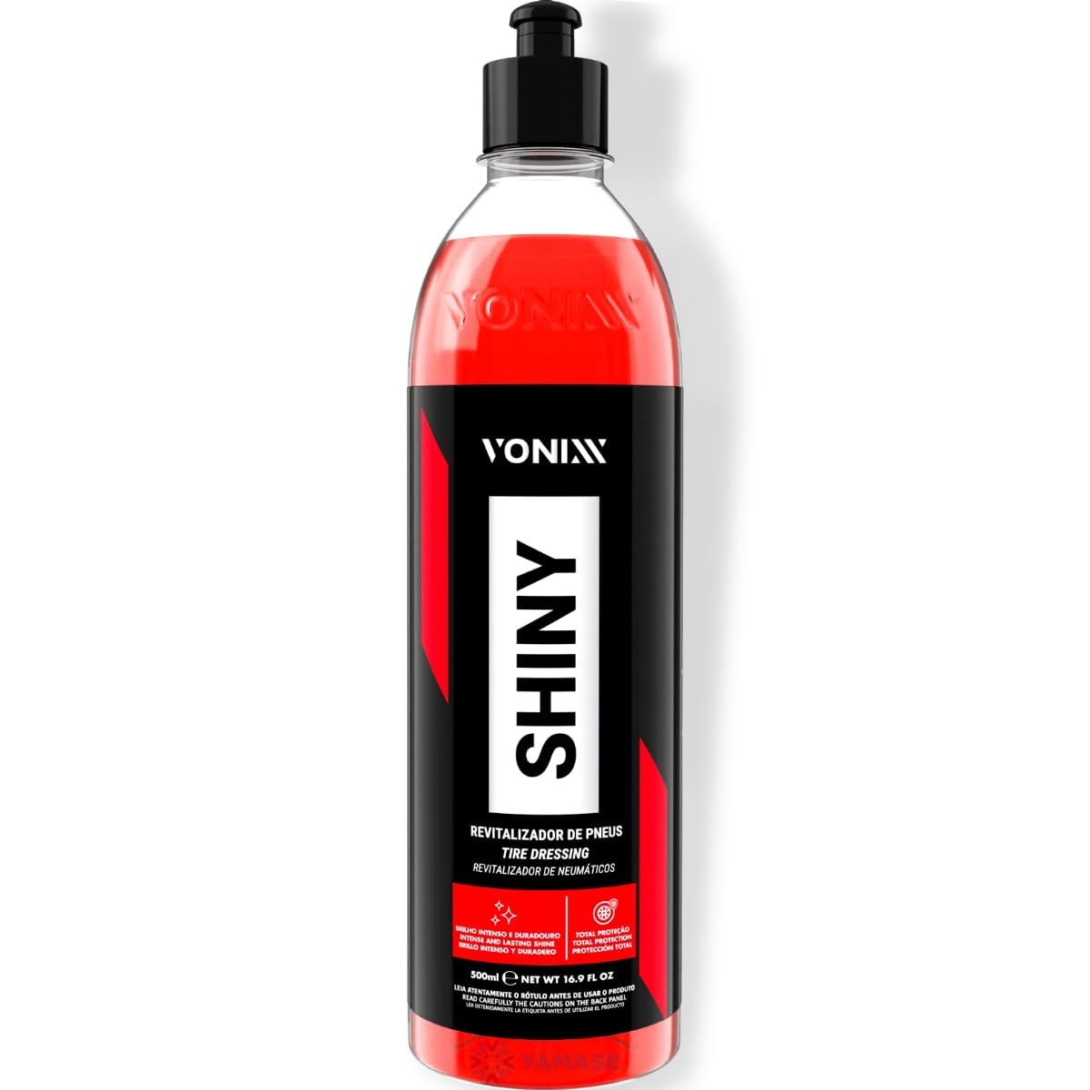 Pneu Pretinho Shiny Vonixx: Brilho Molhado Intenso e Durabilidade de Até 60 Dias