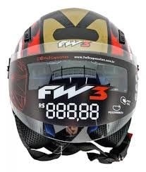 Capacete FW3 Aberto com Óculos Solar Interno: Estilo e Proteção para Você!