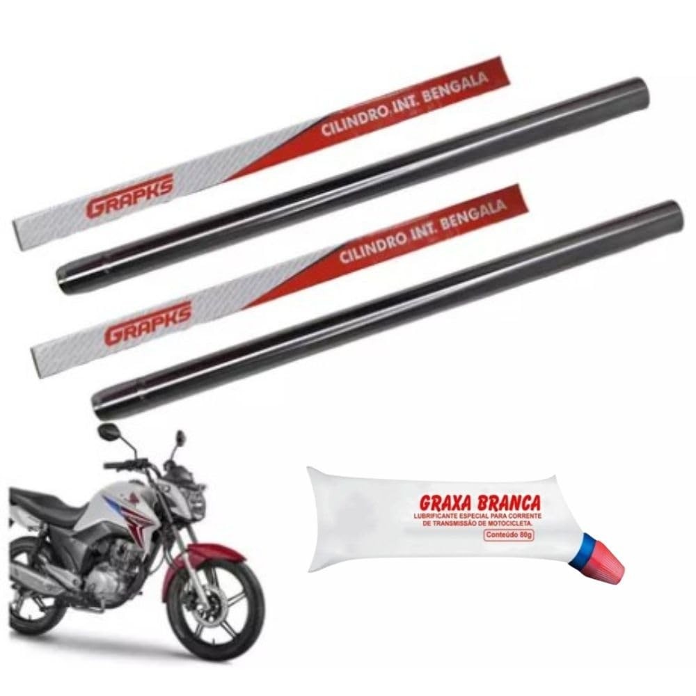 Combo Essencial: 2 Tubos Internos Grapks + Graxa para CG Titan Fan 150/160 (2004-2023)