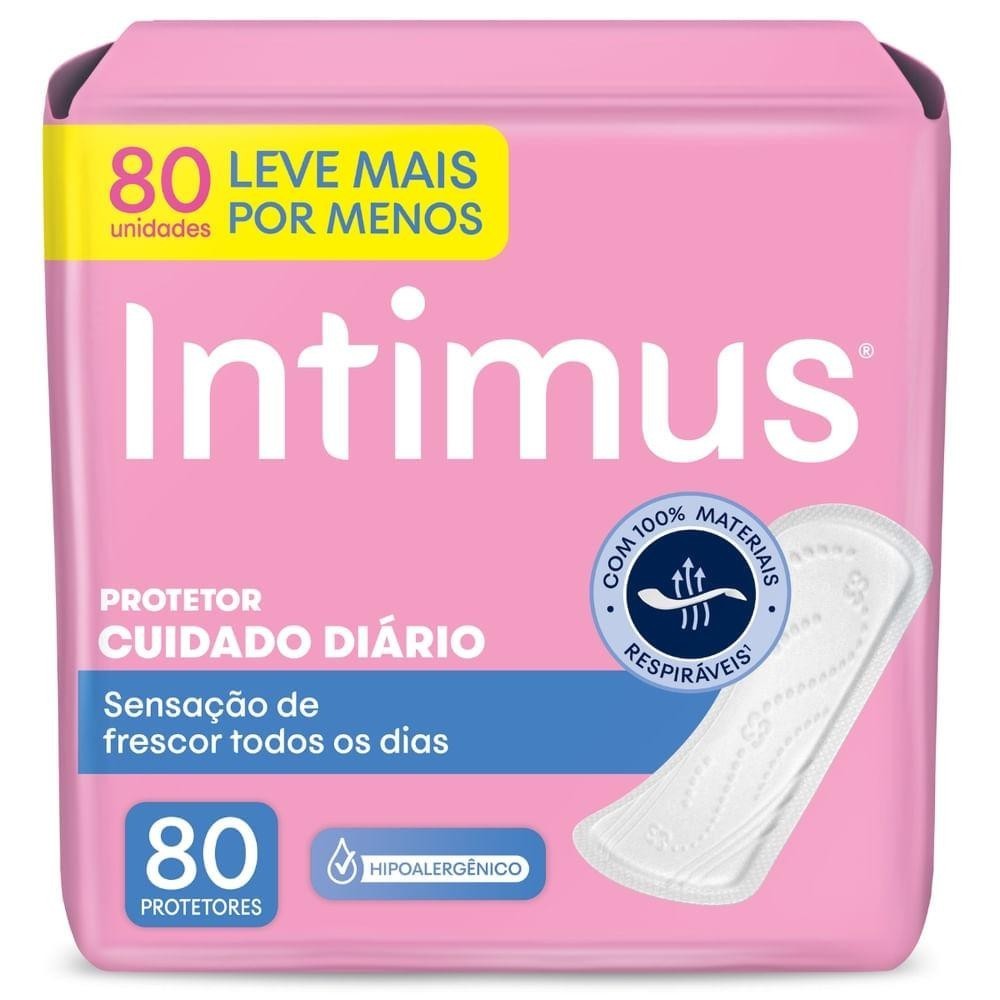 Intimus Cuidado Diário: Proteção Íntima 80 Unidades