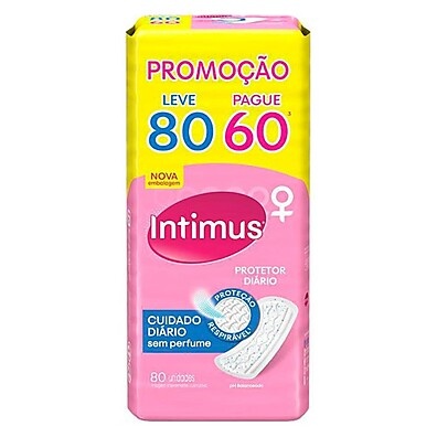 Intimus Protetor Diário: 80 Unidades – Frescor e Conforto