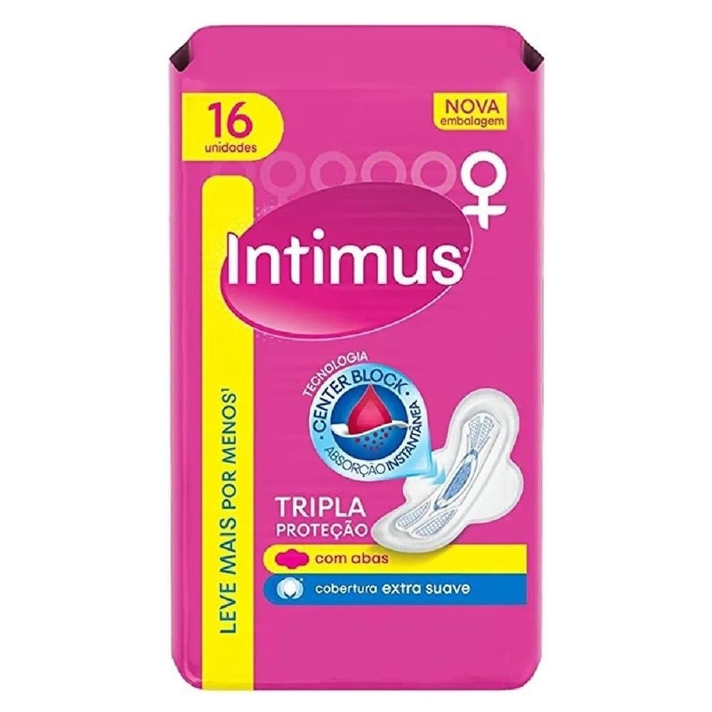 Intimus Tripla Proteção: Absorvente com Gel e Aloe Vera
