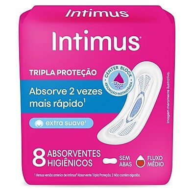 Intimus Tripla Proteção: Absorvente Suave e Seco