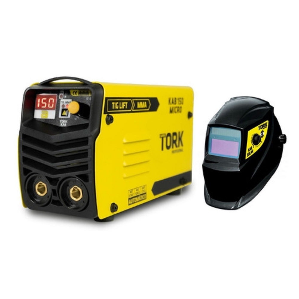 Inversora Solda 150A Tork: MMA, TIG + Máscara 4K